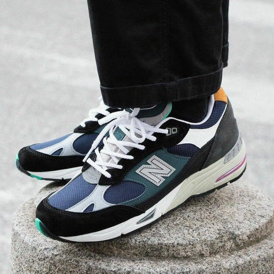 Alternative view of Giày New Balance 991 Made In England 'Black Blue' M991MM