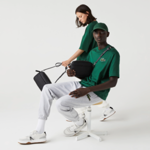 Tui Lacoste Flat Pocket Zipper Crossbody Bag 'Black' NF3954D53G-000