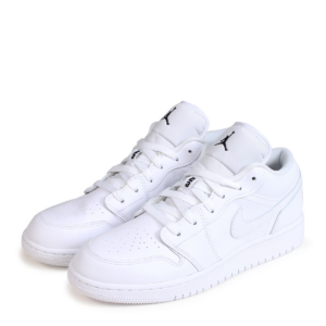 Alternative view of Giày Nike Air Jordan 1 Low GS 'Triple White' 553560-110