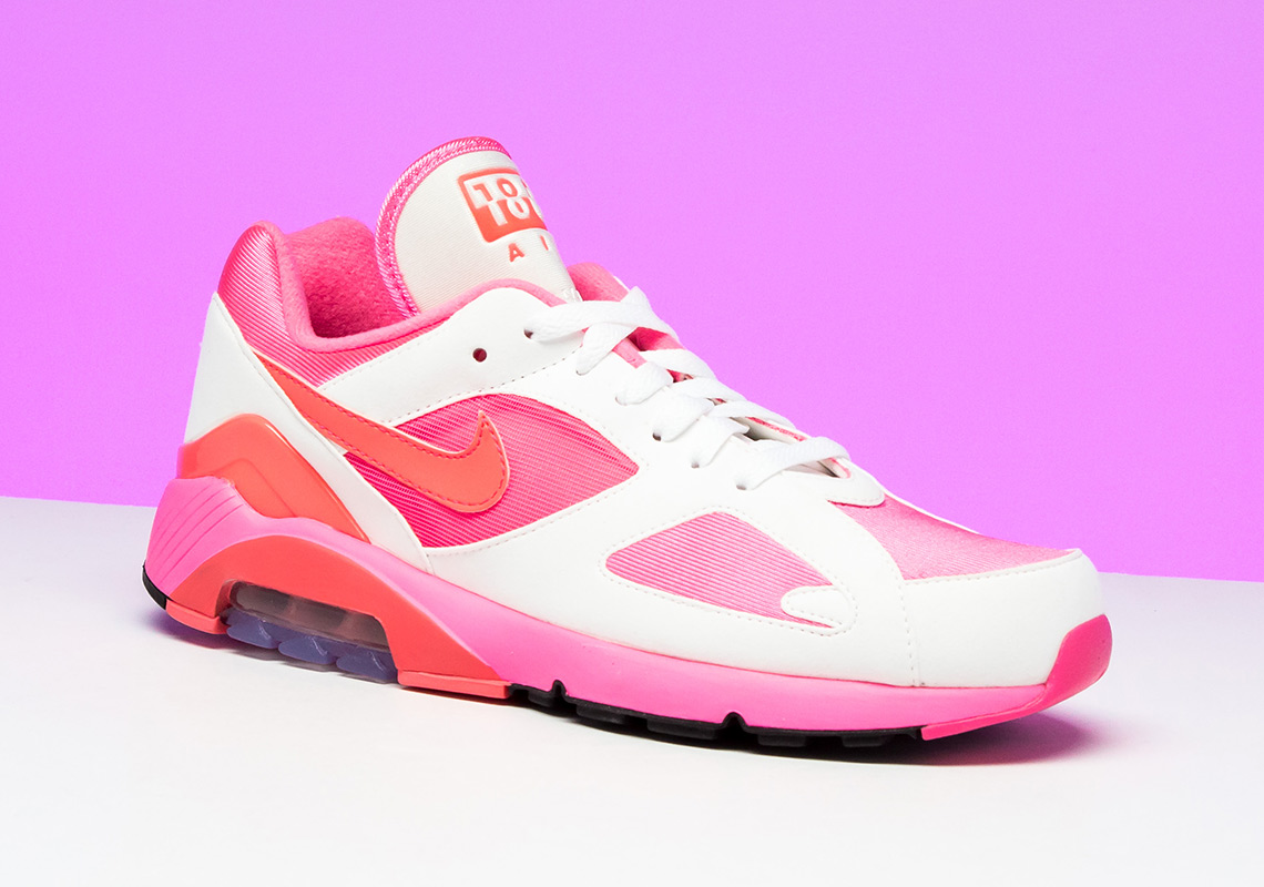 Giày Nike Comme des Garçons x Air Max 180 'White Pink' AO4641-600 - Ảnh 2