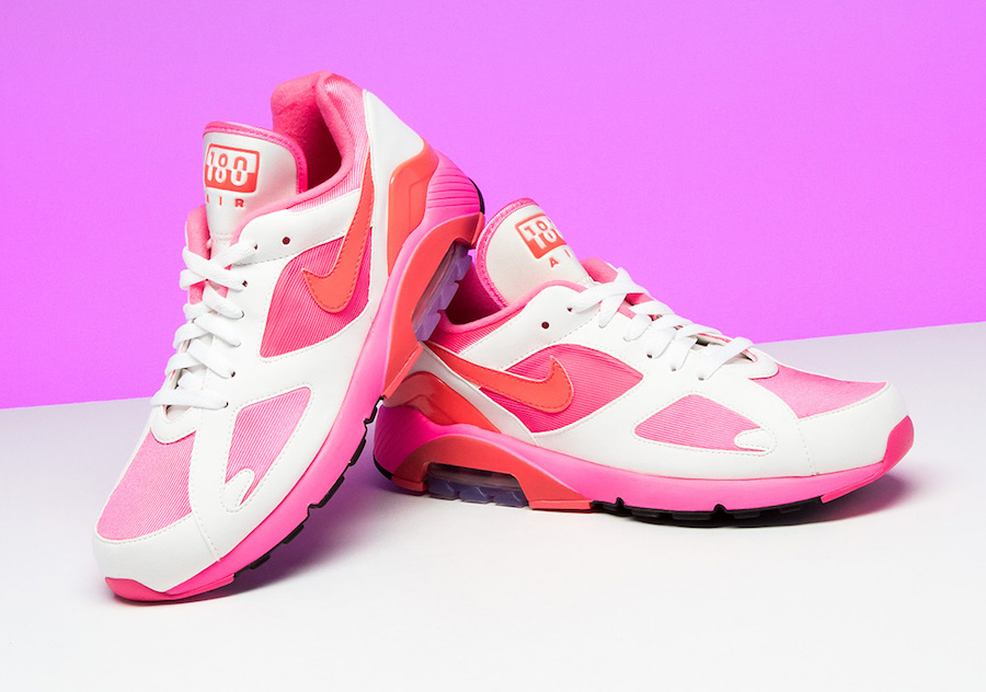 Giày Nike Comme des Garçons x Air Max 180 'White Pink' AO4641-600 - Ảnh 3