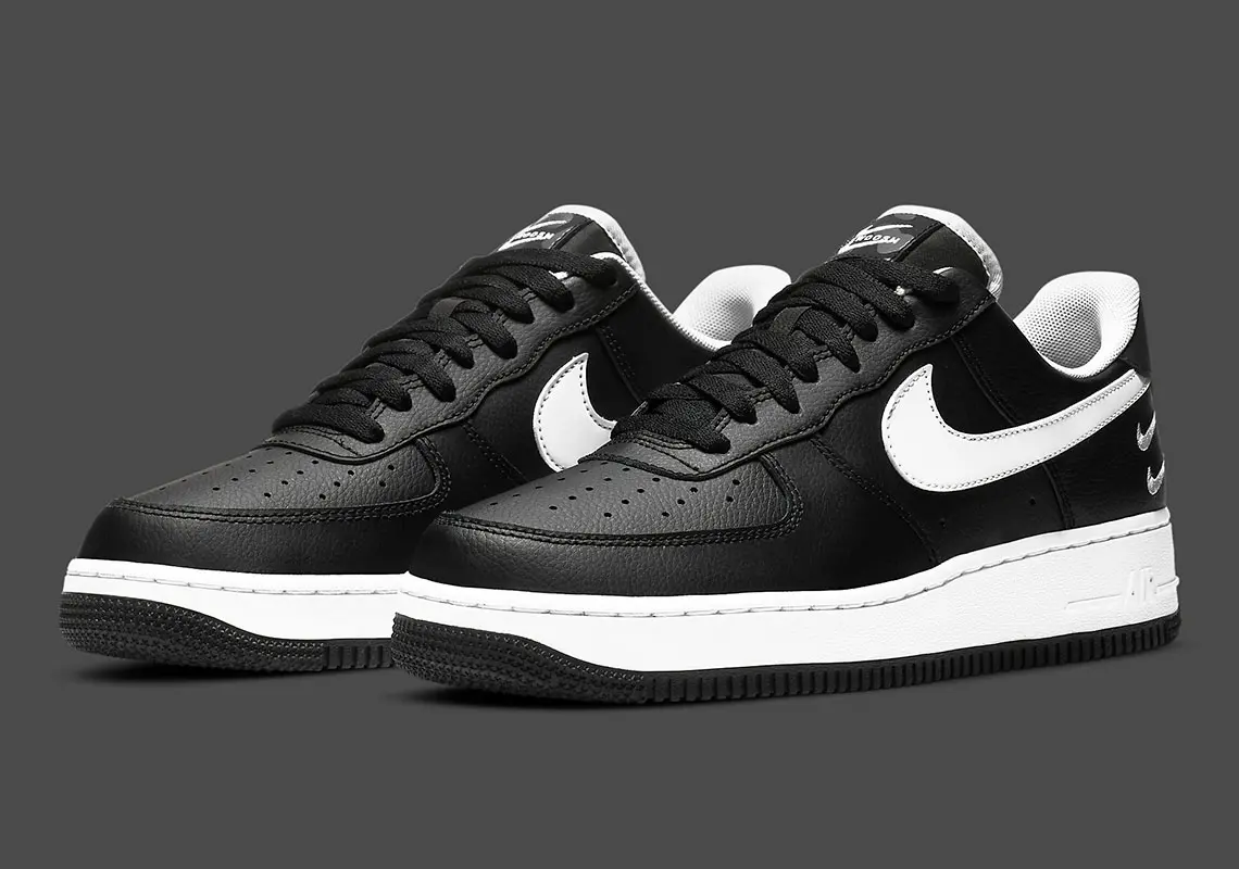 Giày Air Force 1 '07 LV8 'Double Swoosh Black White' CT2300-001 - Ảnh 4