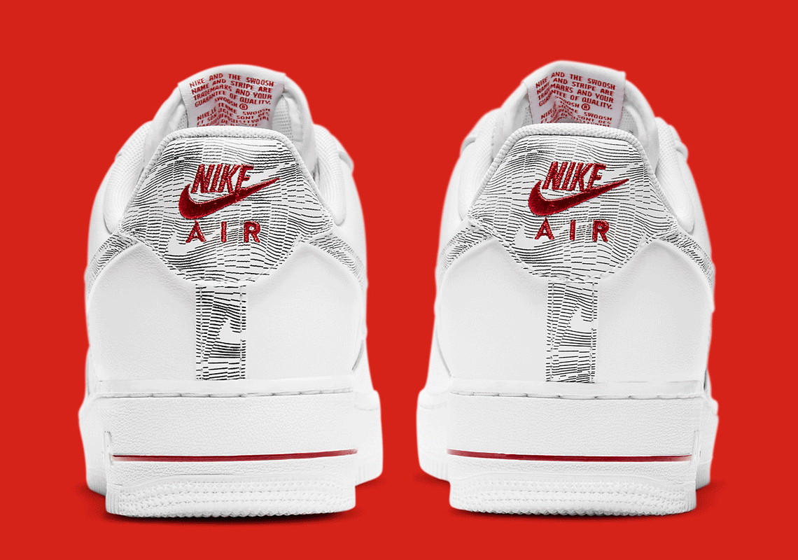Giay Nike Air Force 1 Low 'Topography Pack White University Red' DH3941-100