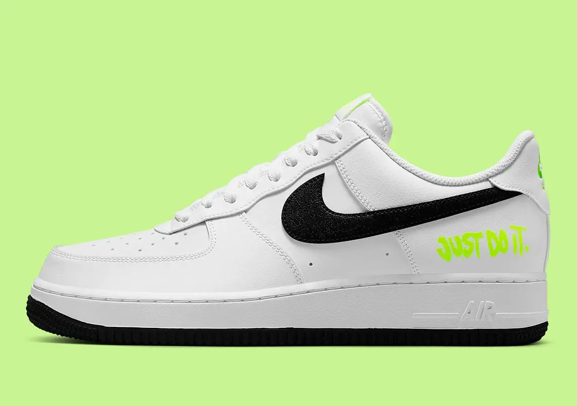 Alternative view of Giày Nike Air Force 1 Low GS 'Just Do It White Volt' DM3271-100