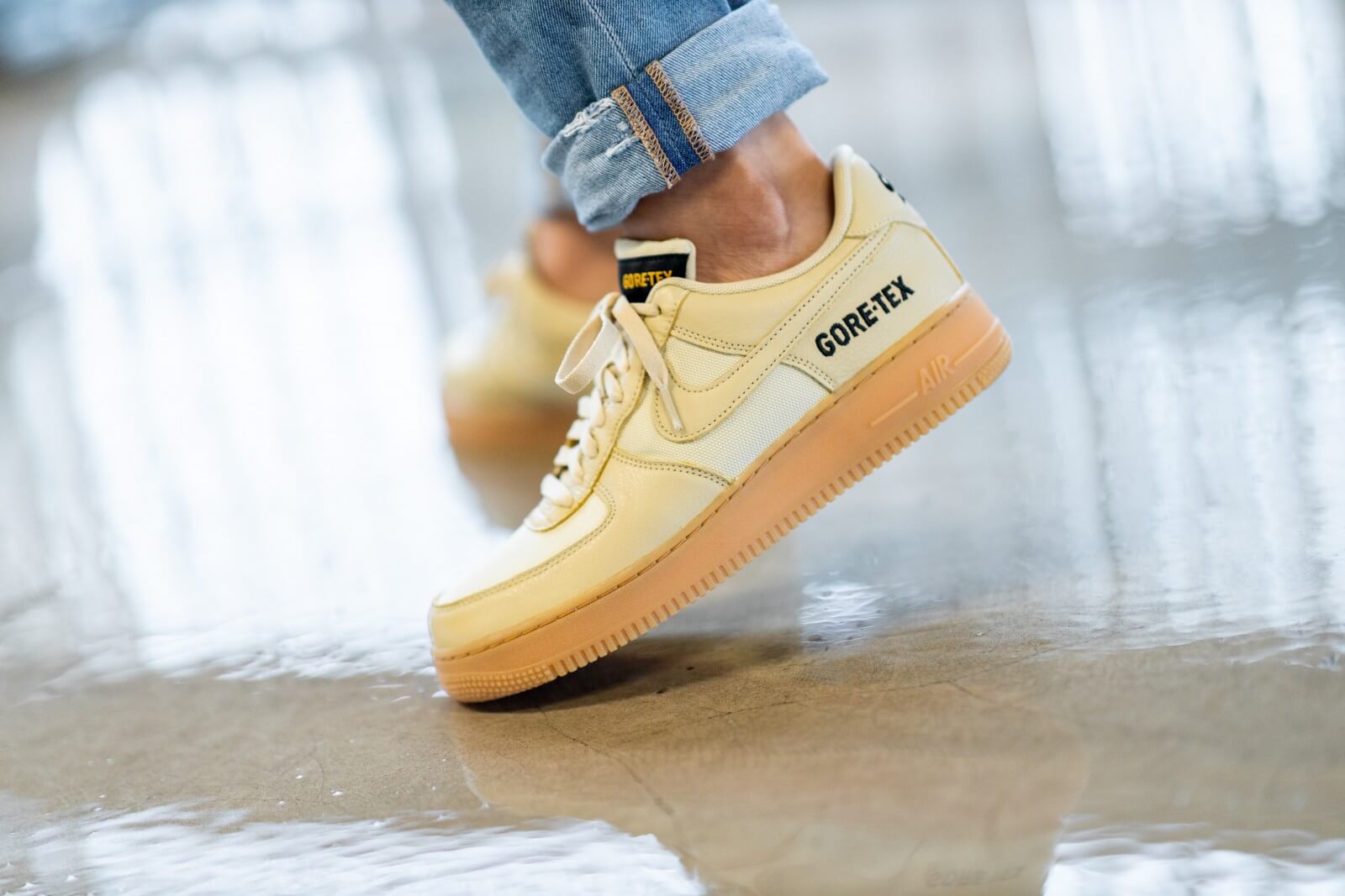 Giày Nike Air Force 1 Gore-Tex® 'Golden & Grey' CK2630-700 - Ảnh 5