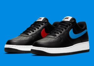 Alternative view of Giày Nike Air Force 1 '07 'Mismatch Swooshes Black' CT2816-001