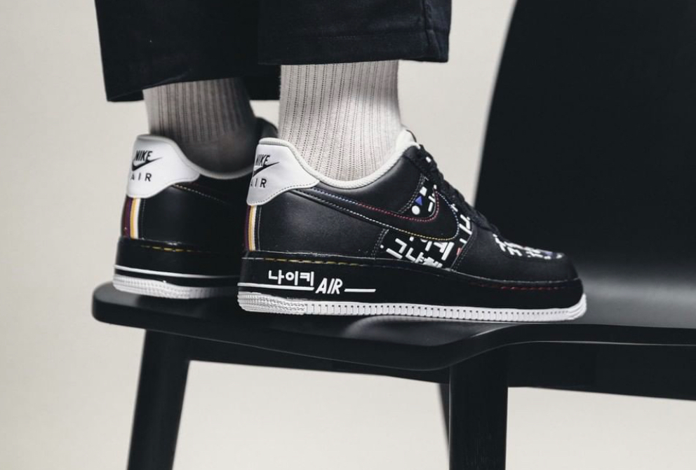 Giày Nike Air Force 1 Low '07 LV8 Hangul Day Black DO2704-010 - Ảnh 4