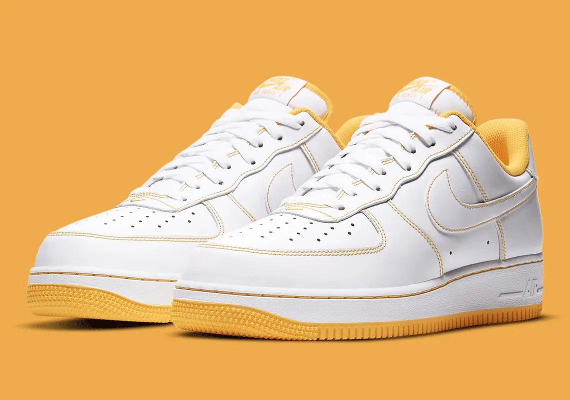 Giày Nike Air Force 1 '07 'Contrast Stitch White Laser Orange' CV1724-102 - Ảnh 6