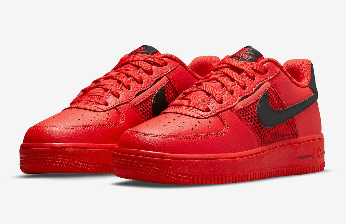 Giày Nike Air Force 1 Low Mesh Pocket 'Habanero Red' - Ảnh 6