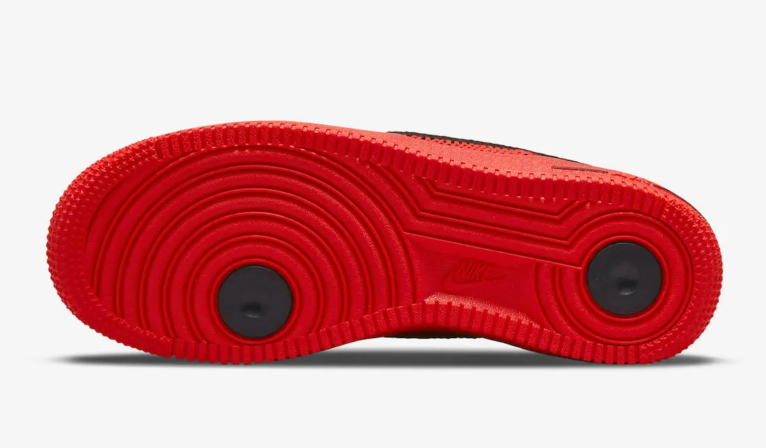 Alternative view of Giày Nike Air Force 1 Low Mesh Pocket 'Habanero Red'
