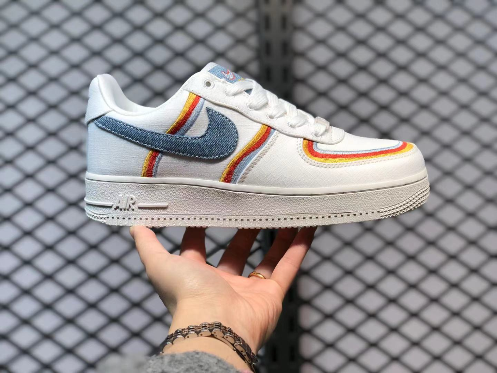 Giày Nike Wmns Air Force 1 Low 'Sail Denim Swoosh' DJ4655-133 - Ảnh 4