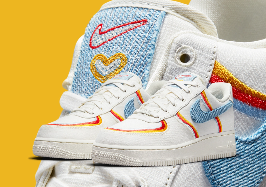 Giày Nike Wmns Air Force 1 Low 'Sail Denim Swoosh' DJ4655-133 - Ảnh 5