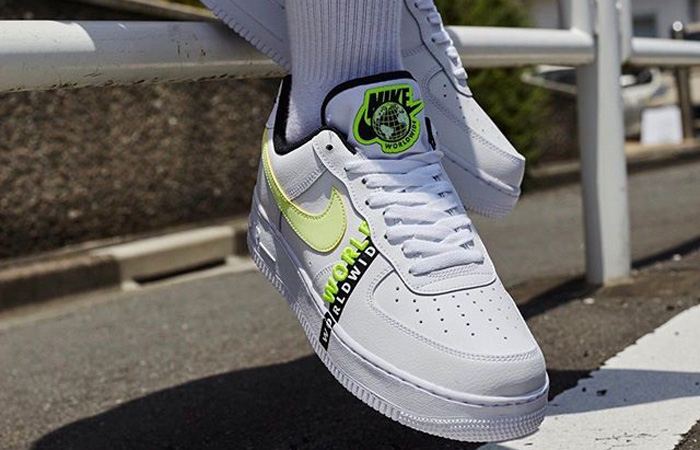 Giày Nike Air Force 1 Low Worldwide White Volt CK6924-101 - Ảnh 6
