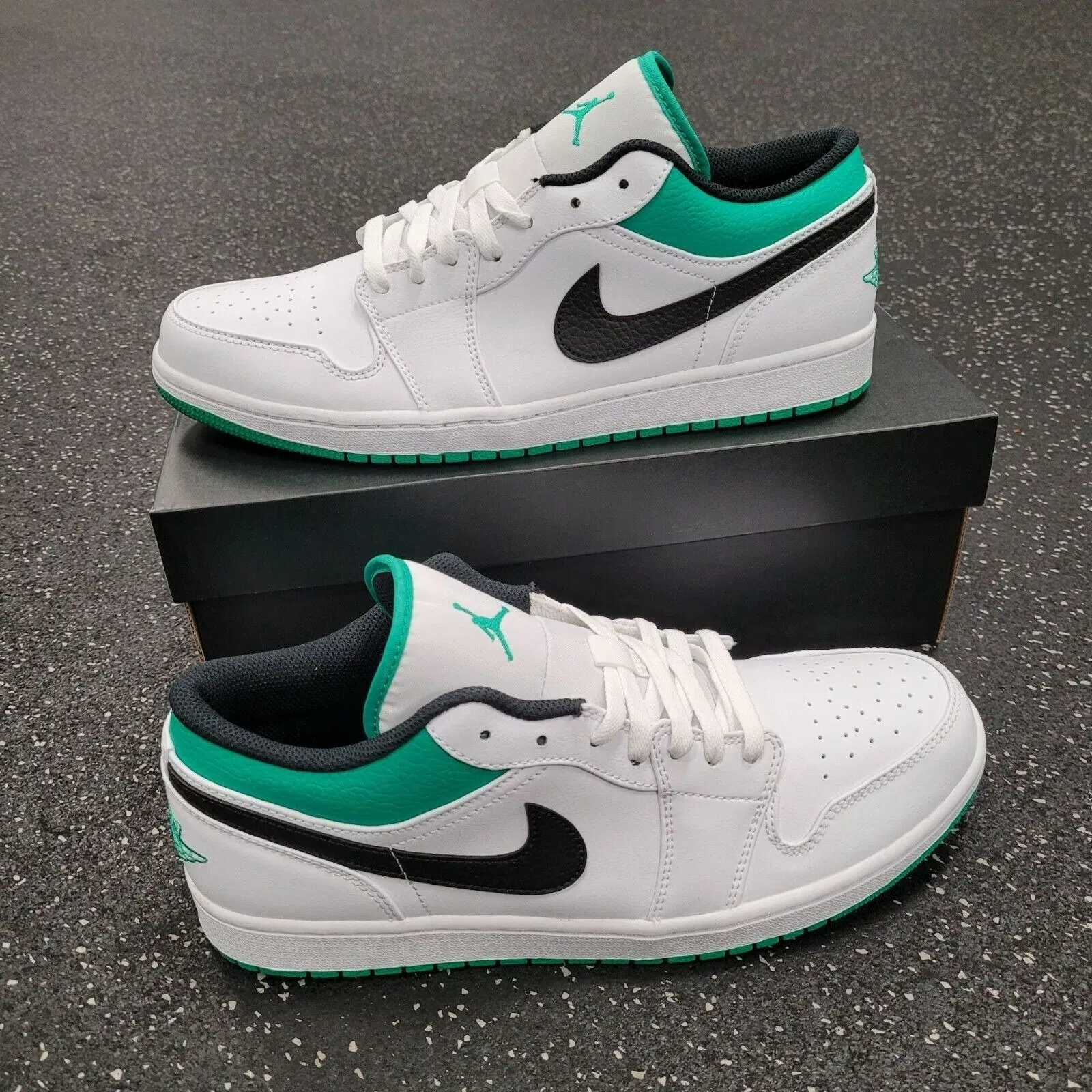 Giày Nike Air Jordan 1 Low 'White Lucky Green' 553558-129 - Ảnh 7