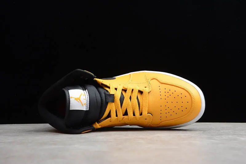 Giày Nike Air Jordan 1 Mid 'University Gold' 554724-700 - Ảnh 7