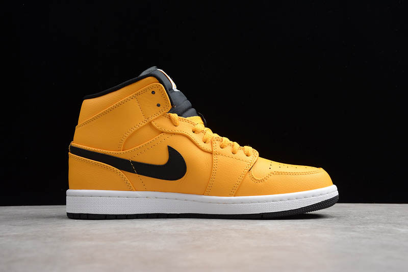 Giày Nike Air Jordan 1 Mid 'University Gold' 554724-700 - Ảnh 4