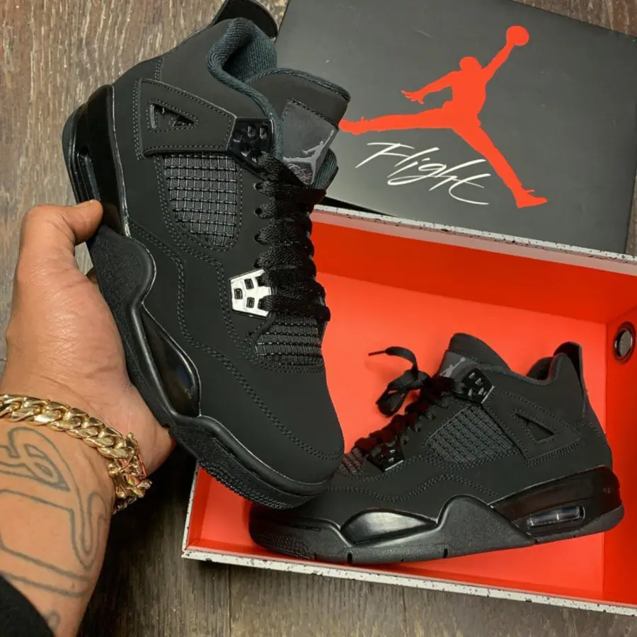 Alternative view of Giày Nike Air Jordan 4 Retro 'Black Cat' 2020 CU1110-010