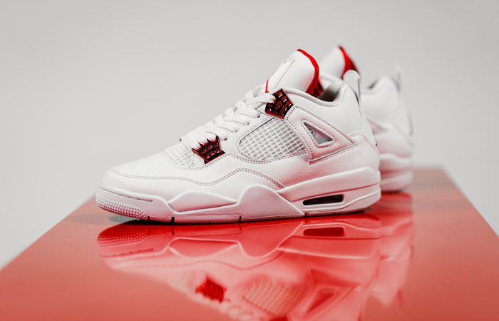 Giày Nike Air Jordan 4 Metallic Pack White Red CT8527-112 - Ảnh 2