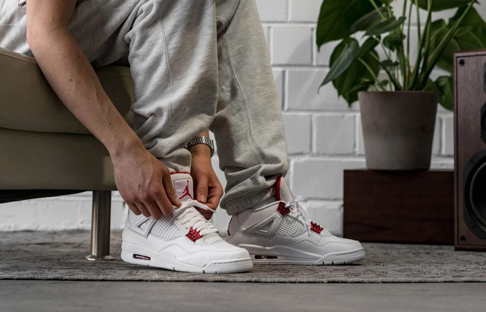 Giày Nike Air Jordan 4 Metallic Pack White Red CT8527-112 - Ảnh 5