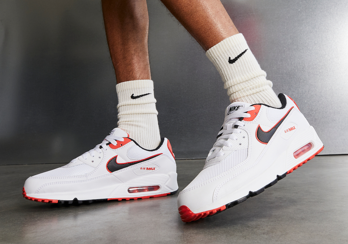 Giày Nike Air Max 90 'White Max Orange' DO8903-100 - Ảnh 3