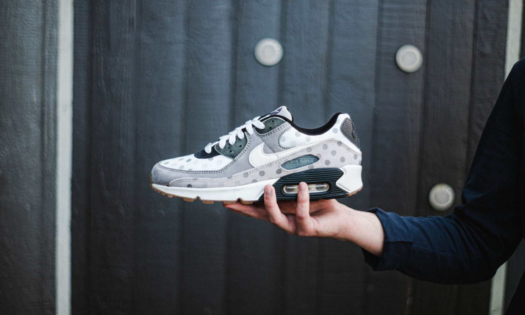 Giày Nike Air Max 90 NRG 'Venn Diagram Grey Fog Polka' CZ1929-100 - Ảnh 5