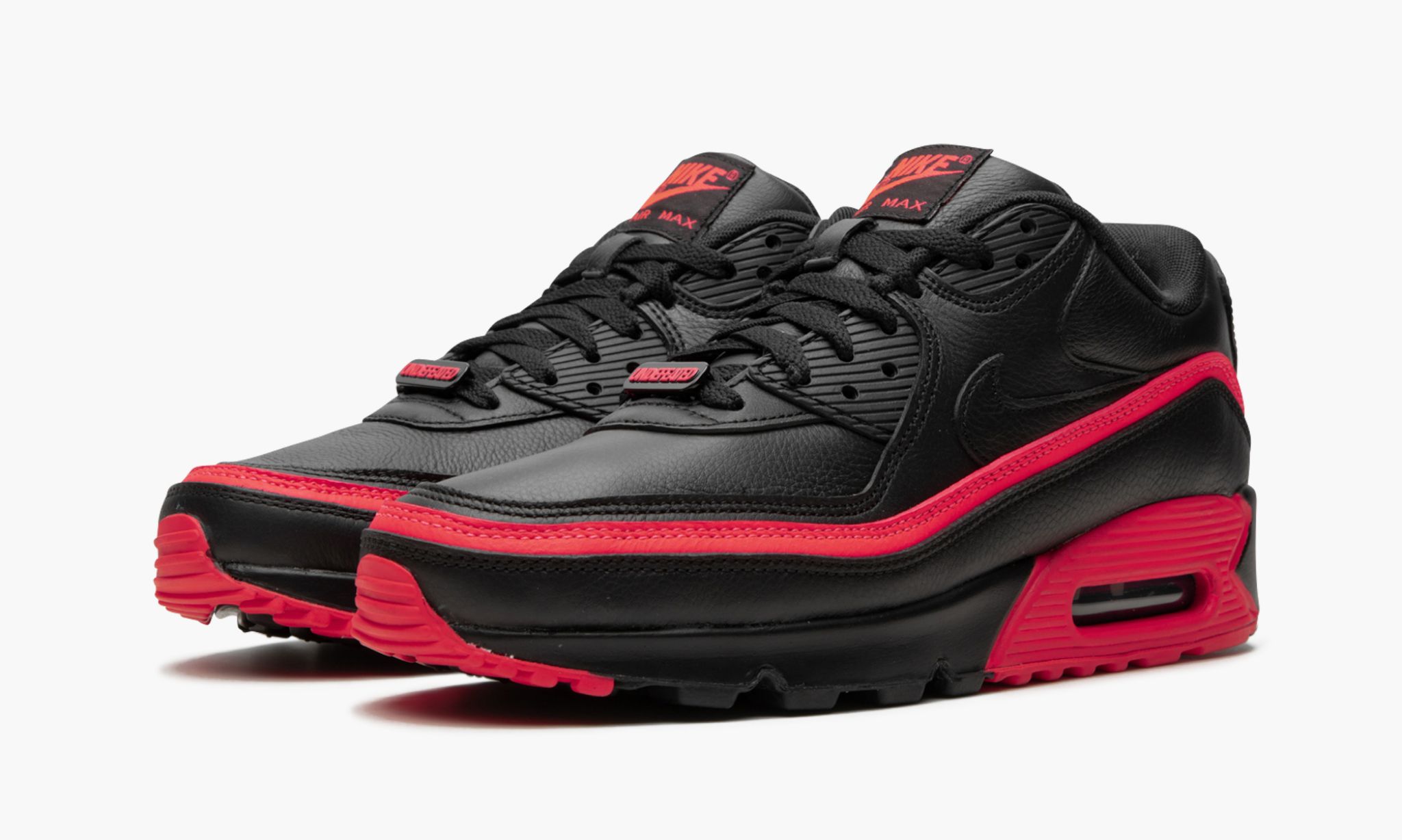 Giày Nike Undefeated x Air Max 90 'Black Solar Red' CJ7197-003 - Ảnh 6