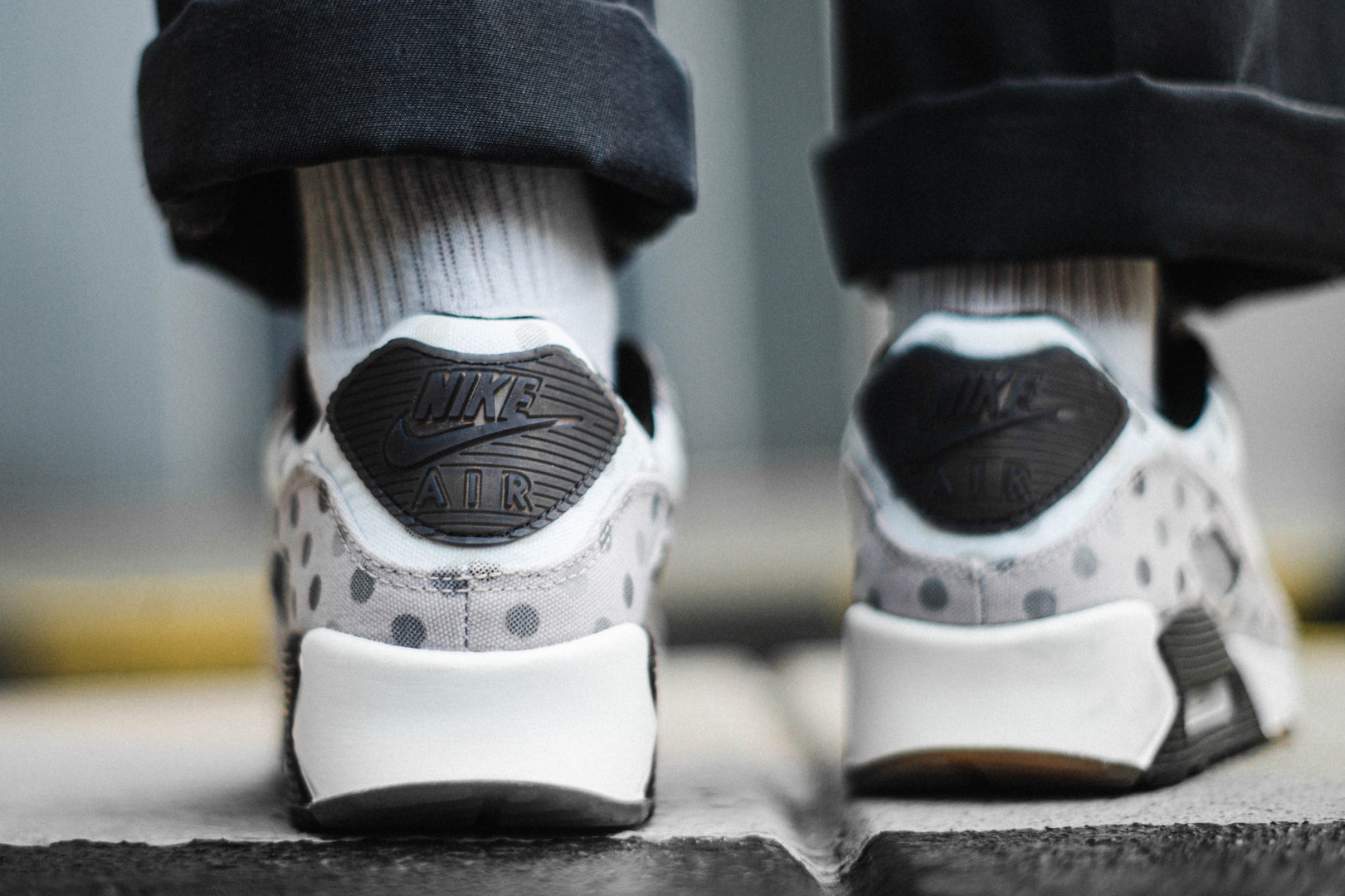 Giày Nike Air Max 90 NRG 'Venn Diagram Grey Fog Polka' CZ1929-100 - Ảnh 4