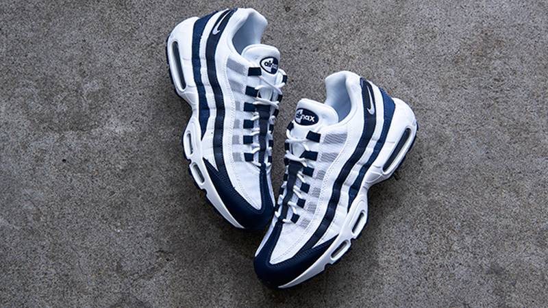 Giày Nike Air Max 95 Essential 'White Navy' CI3705-400 - Ảnh 5