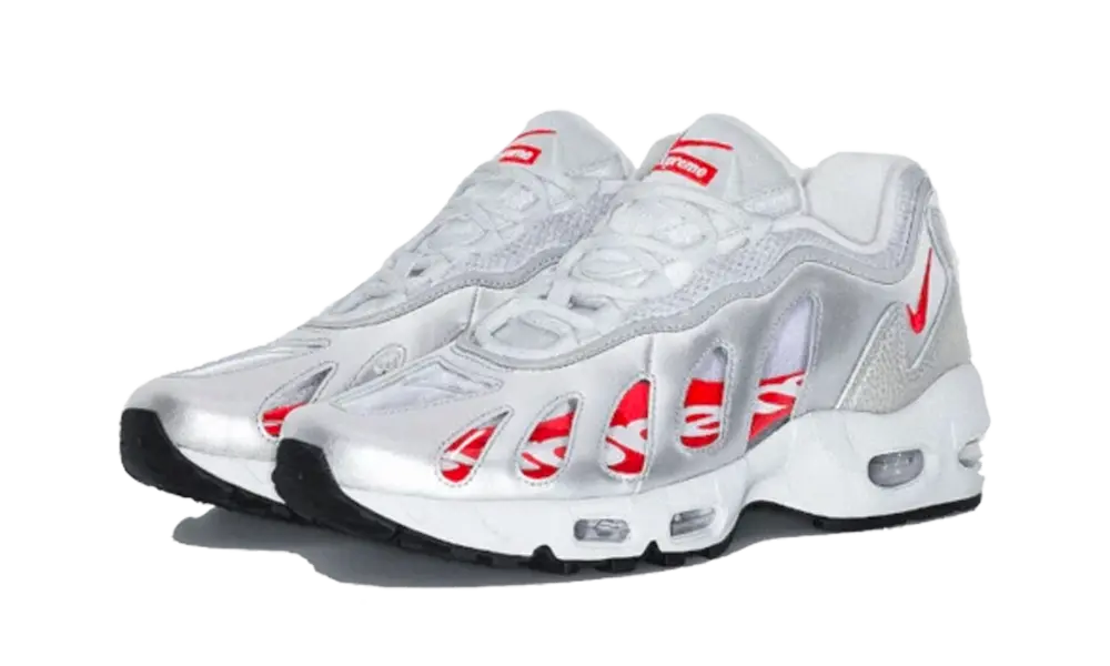 Alternative view of Giày Nike Supreme x Air Max 96 'Metallic Silver' CV7652-001