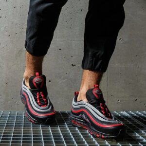 Alternative view of Giày Nike Air Max 97 'Black Red Silver' 921826-014