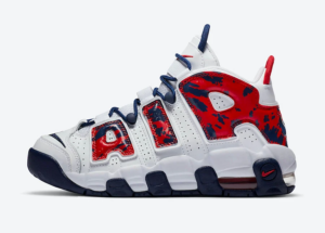 Alternative view of Giày Nike Air More Uptempo GS 'Red Navy Camo' CZ7885-100