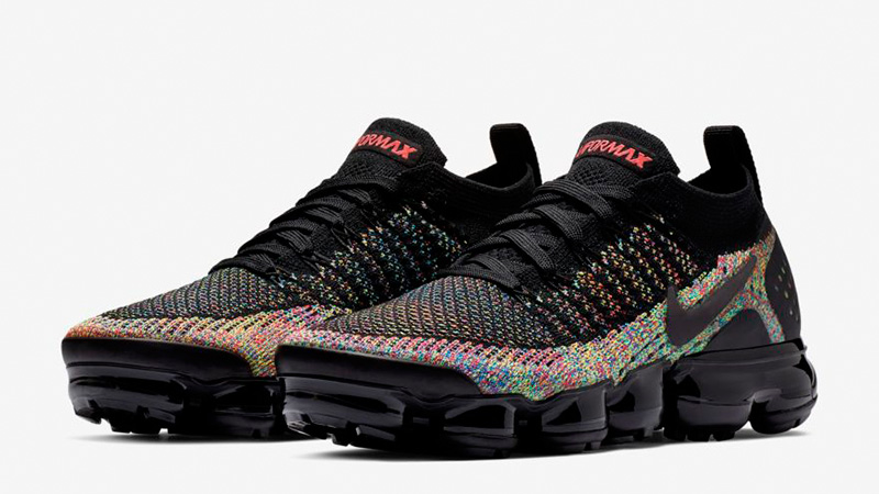 Giày Nike Wmns Air VaporMax Flyknit 2 'Black Multicolor' 942843-015 - Ảnh 3