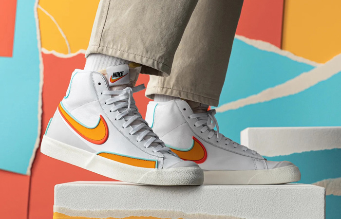 Alternative view of Giày Nike Blazer Mid '77 Infinite 'White Kumquat' DA7233-100