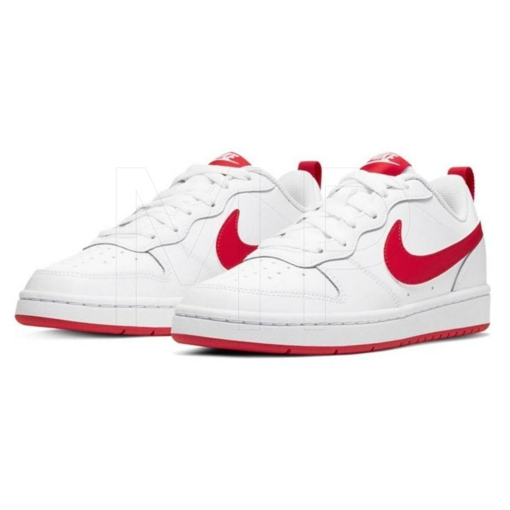Giày Nike Court Borough Low 2 GS 'White University Red' BQ5448-103 - Ảnh 2