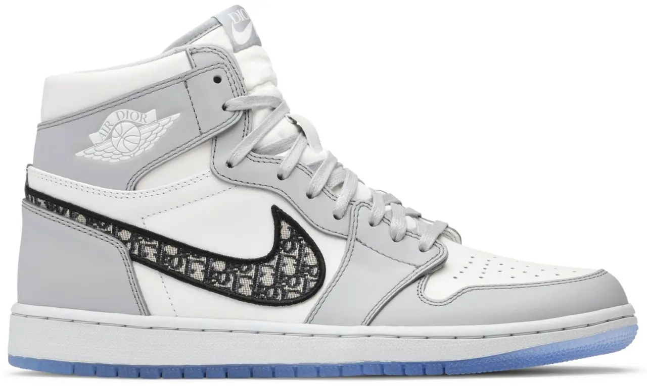 Giày Nike Dior x Air Jordan 1 High 'Wolf Grey' CN8607-002