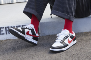 Giay Nike Dunk Low 'Black White Red' FB3354-001