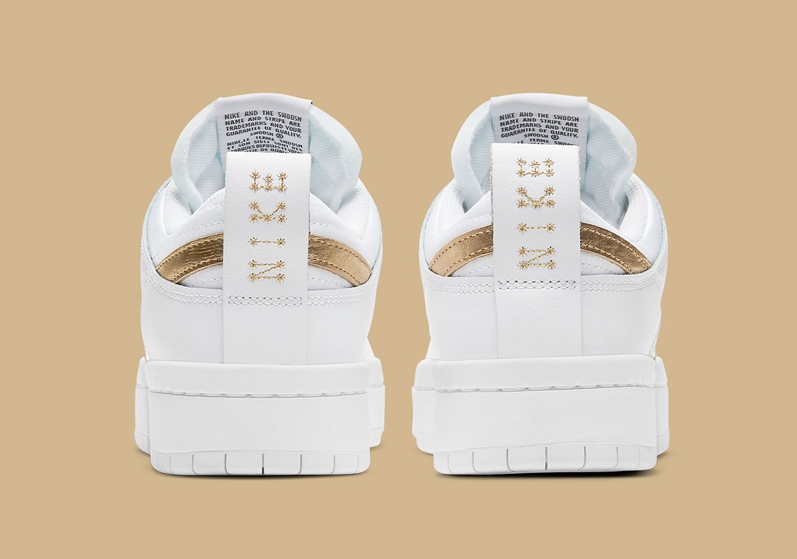 Giày Nike Wmns Dunk Low Disrupt 'White Metallic Gold' DD9676-100 - Ảnh 6