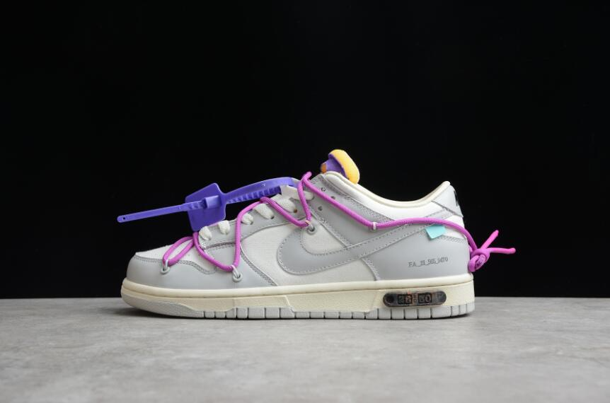 Giày Nike Off-White x Dunk Low 'Lot 28 Of 50' DM1602-111 - Ảnh 8