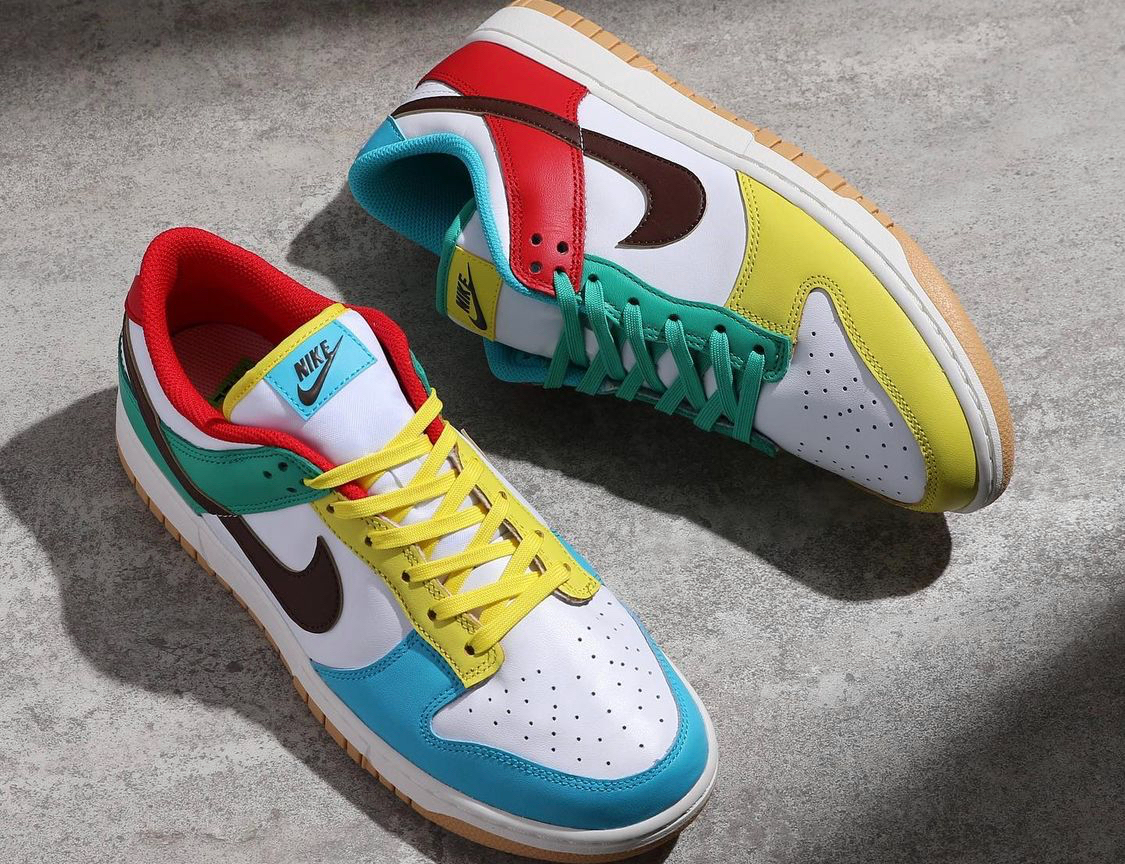 Giày Nike Dunk Low SE GS 'Free.99 White' CZ2496-100 - Ảnh 8