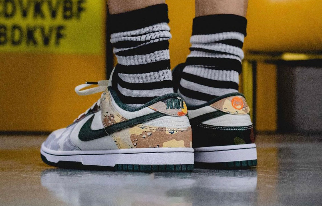 Giày Nike Dunk Low SE 'Multi Camo' DH0957-100 - Ảnh 4