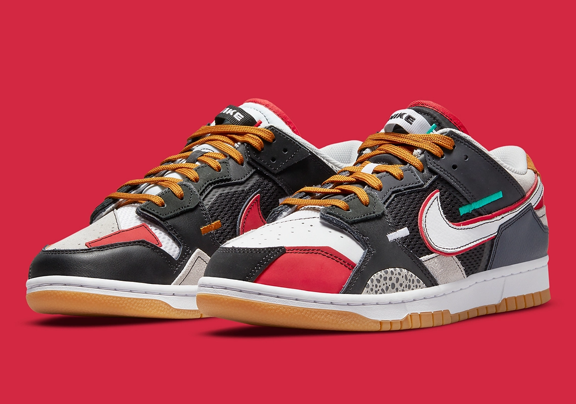 Giày Nike Dunk Low Scrap Premium 'University Red' DN1775-001 - Ảnh 6