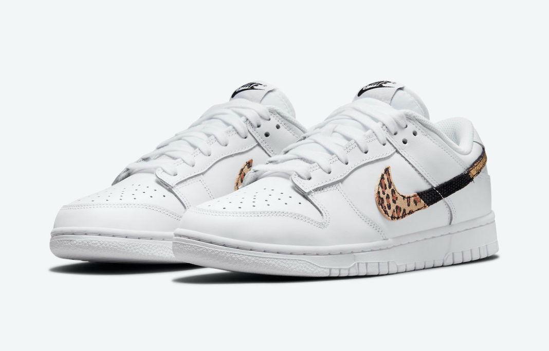Giày Nike Dunk Low SE 'Animal Swoosh White Leopard' DD7099-100 - Ảnh 7