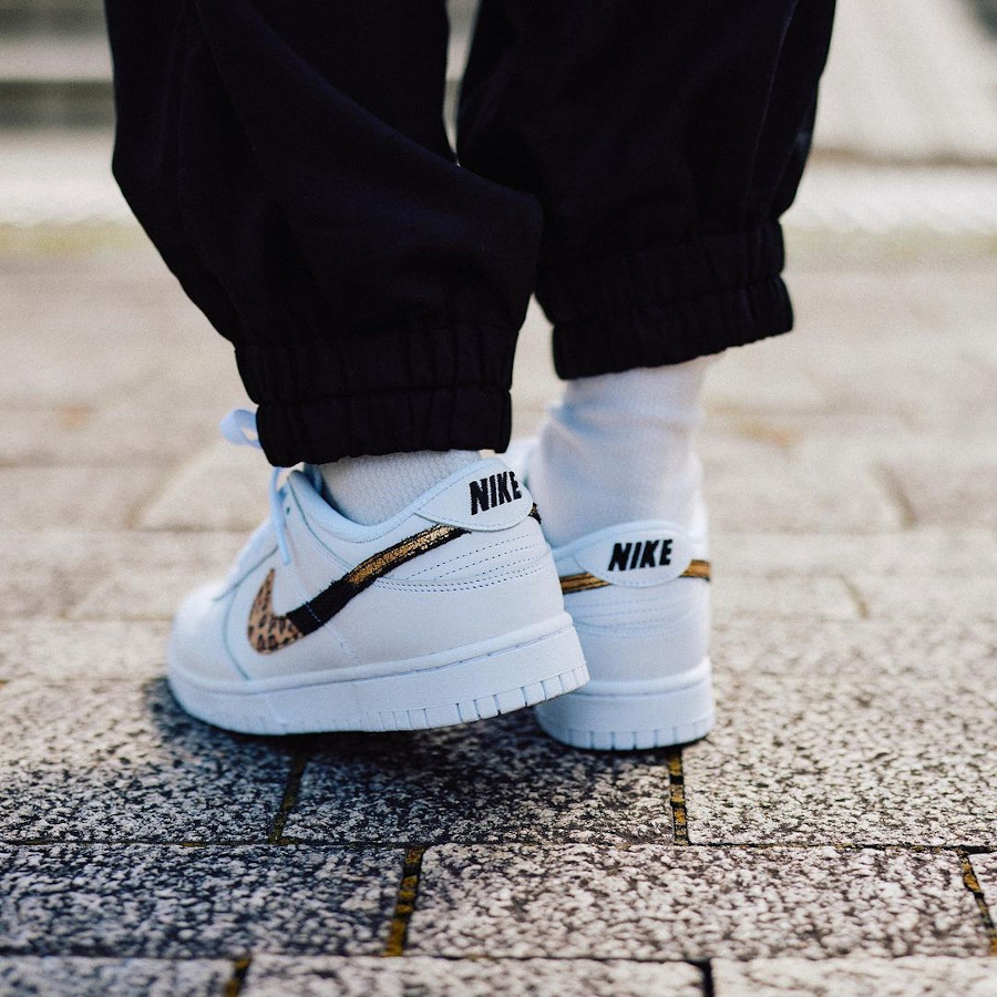 Giày Nike Dunk Low SE 'Animal Swoosh White Leopard' DD7099-100 - Ảnh 3