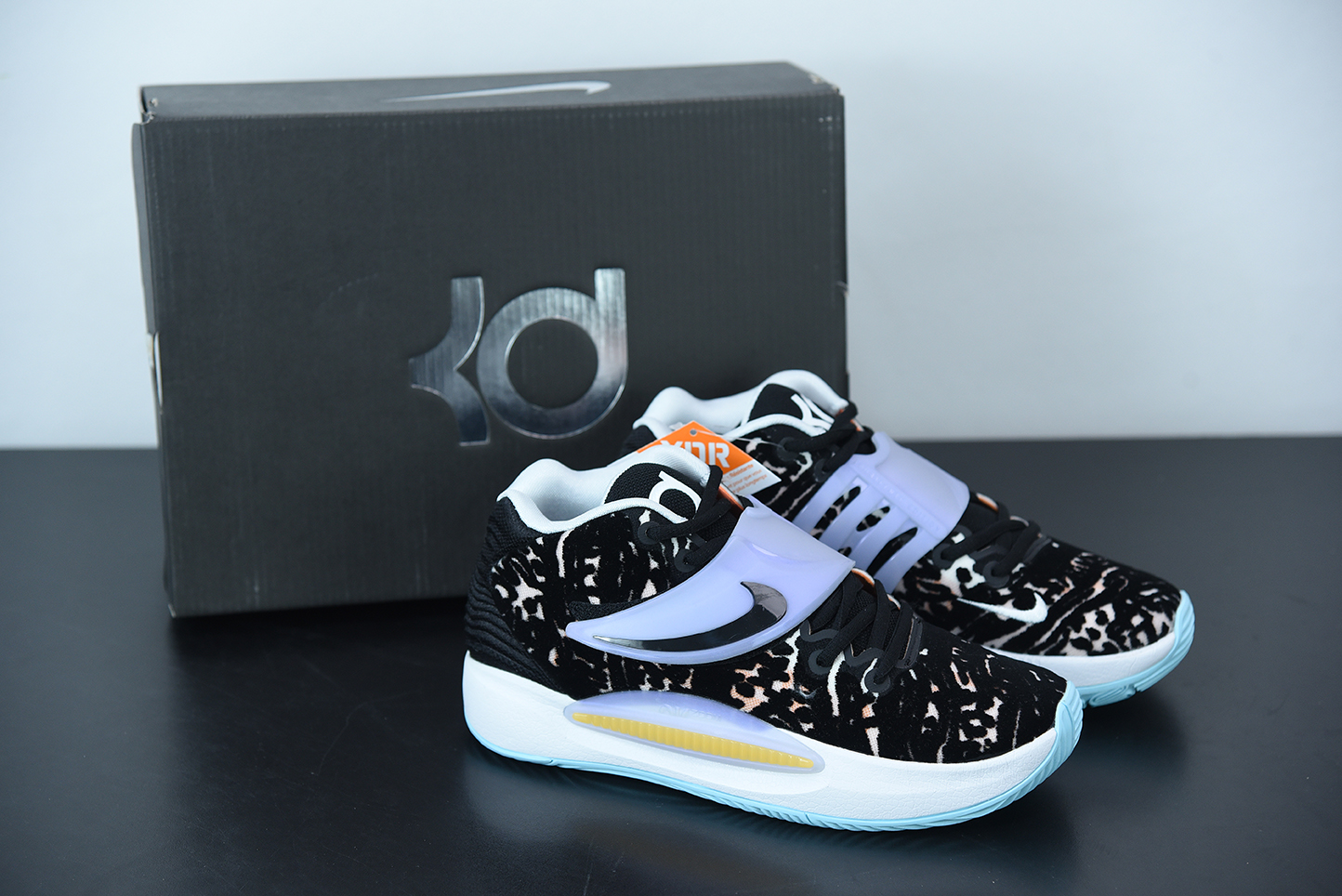 Giày Nike KD 14 'Black White' CW3935-001 - Ảnh 7