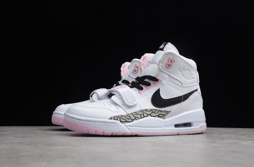 Giày Nike Jordan Legacy 312 GS 'White Black Pink Foam' AT4040-106 - Ảnh 3