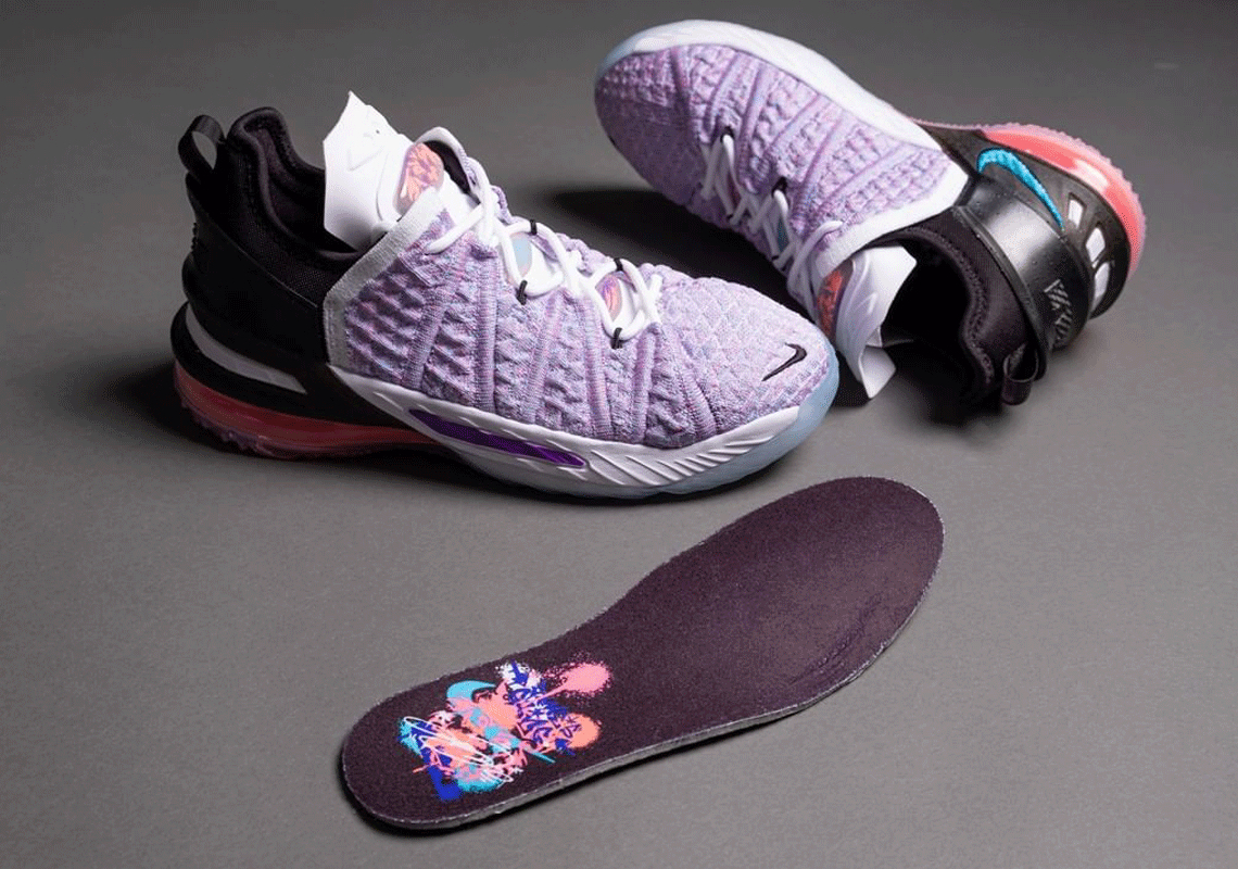 Giày Nike LeBron 18 GS 'Graffiti' CW2760-900 - Ảnh 6