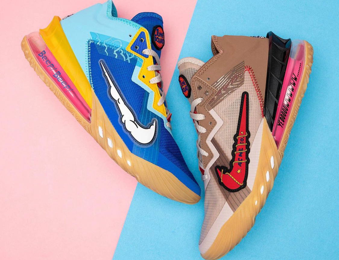 Giày Nike Space Jam x LeBron 18 Low GS 'Wile E. x Roadrunner' DJ3760-401 - Ảnh 4