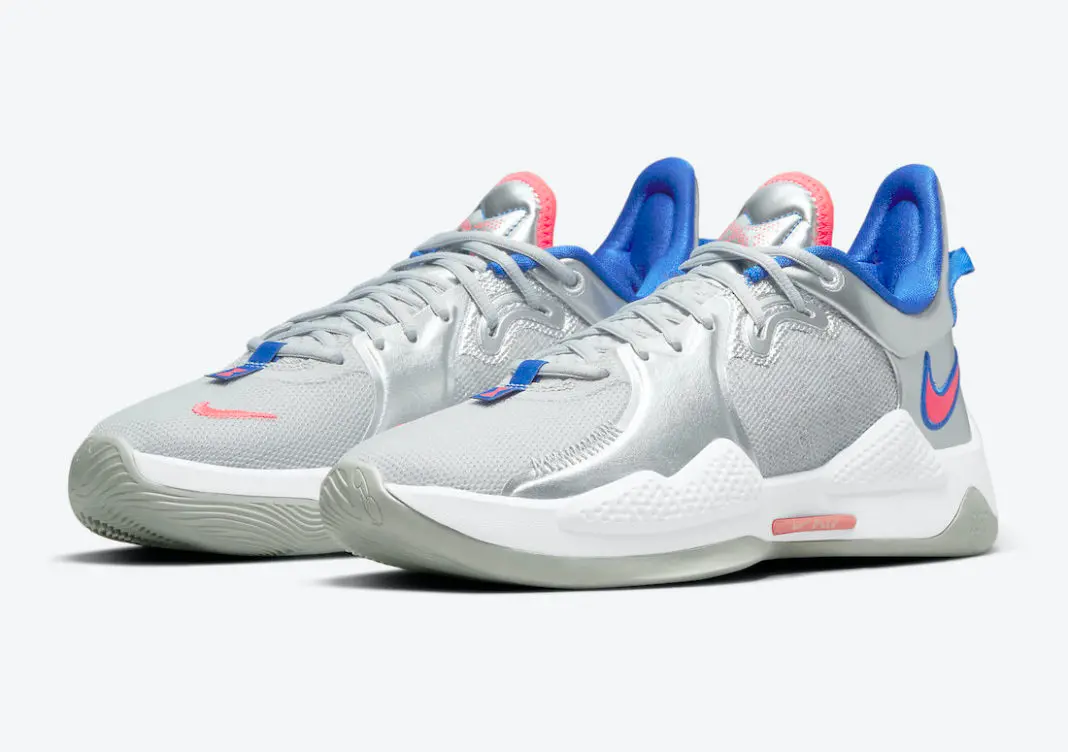Alternative view of Giày Nike PG 5 Clippers Metallic Silver CW3143-005