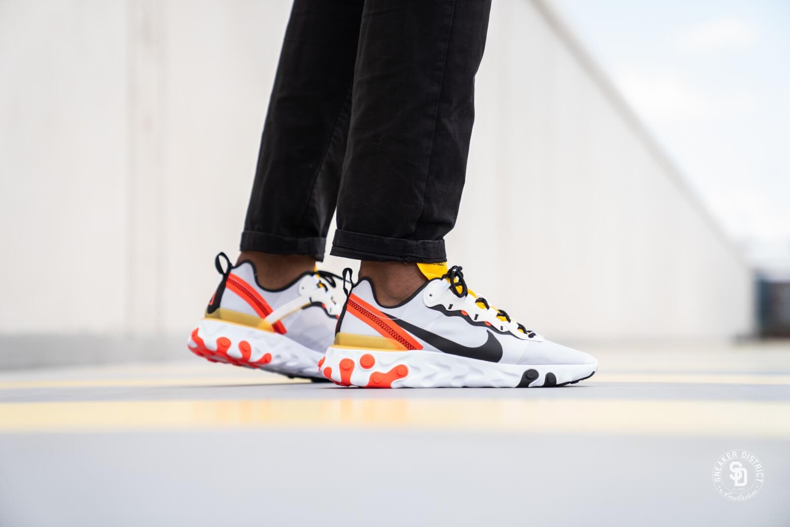Giày Nike React Element 55 Bright Crimson BQ6166-102 - Ảnh 4