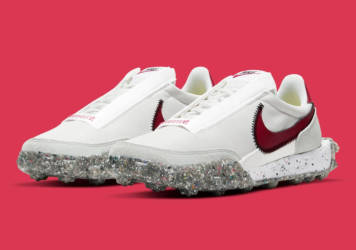 Giày Nike Waffle Racer Crater 'Summit White Red' CT1983-103 - Ảnh 2